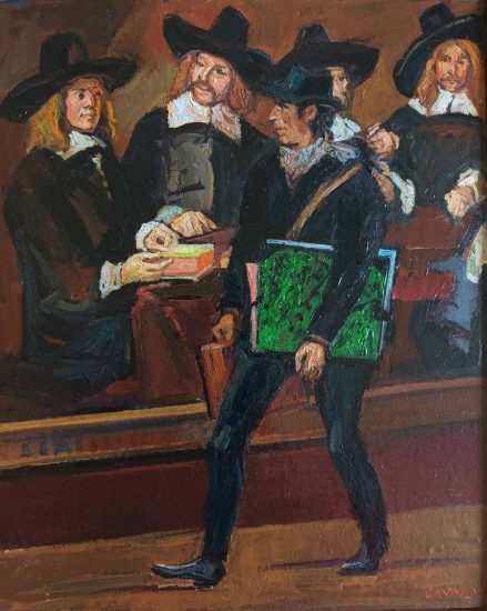 13 - Rencontre avec Franz Hals 30 x 24 cm . Coll.Part_small