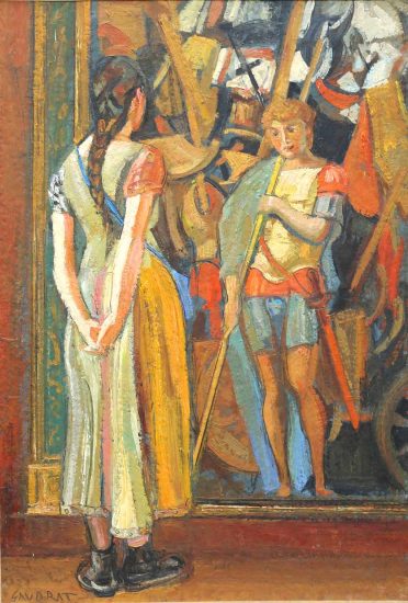 8 - L'Echange, devant Mantegna 32X22 cm Coll.part_small
