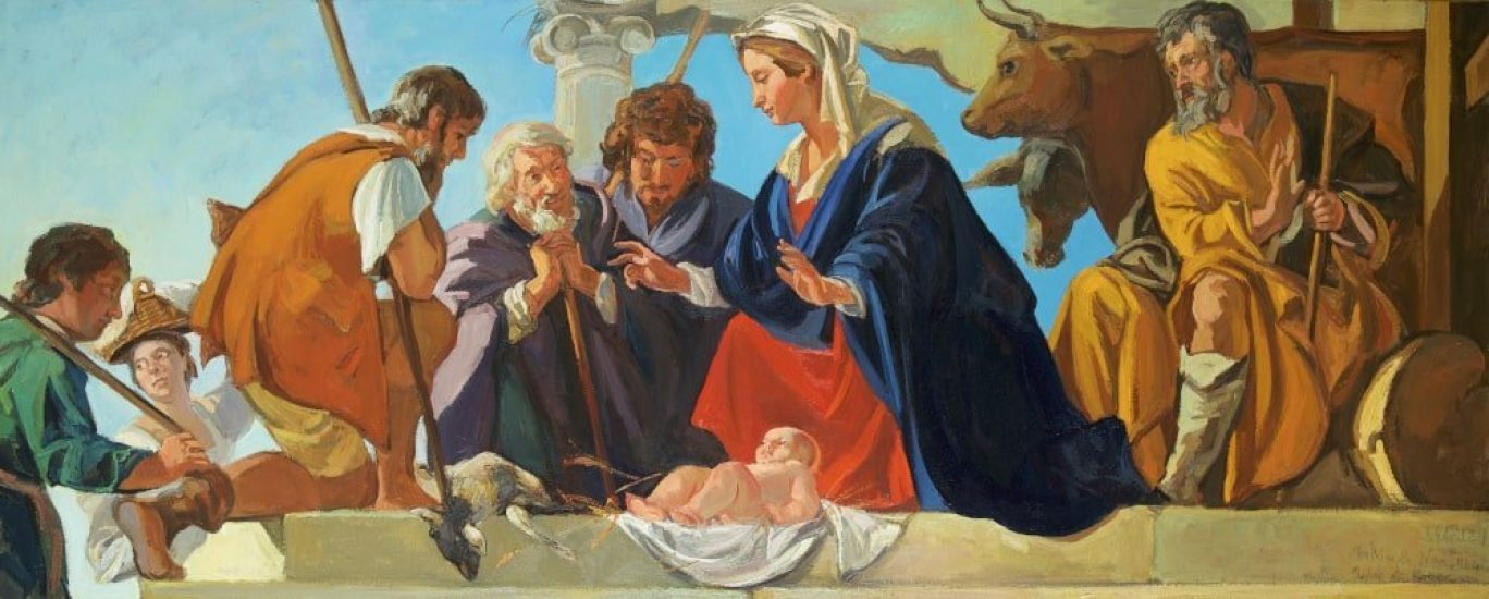 D'après Mathieu Le Nain - L'Adoration des Bergers (huile sur toile) - 68 x 174 cm