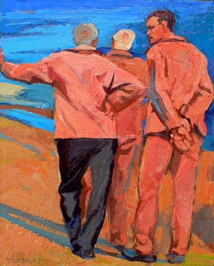 The Fishermen (oil on canvas) - 24 x 19 cm - private collection