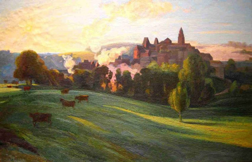 Matin à Uzerche - 73 x 92 cm