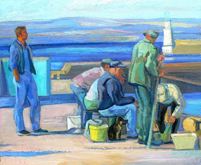 On the pier - 33 x 46 cm