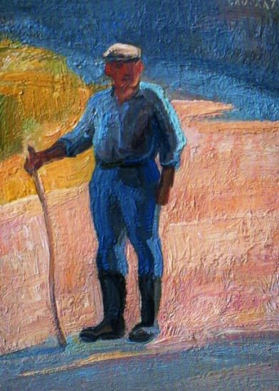 The return from the fields - 24 x 19 cm - private collection