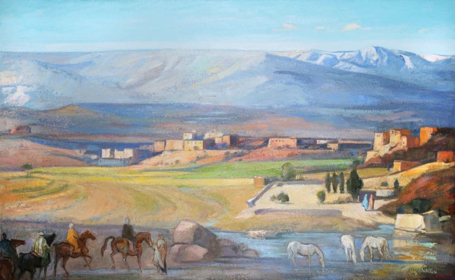 Printemps au Maroc (Huile sur toile) - 97 x 146 cm