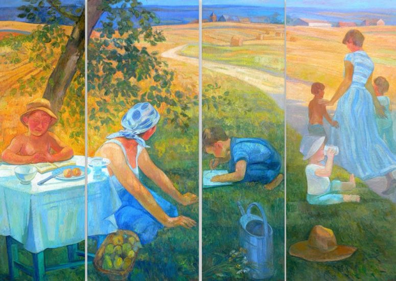 Childhood - Quadriptych - 162 x 220 cm