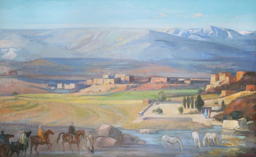 The Atlas Mountains (oil on canvas) - 97 x 146 cm