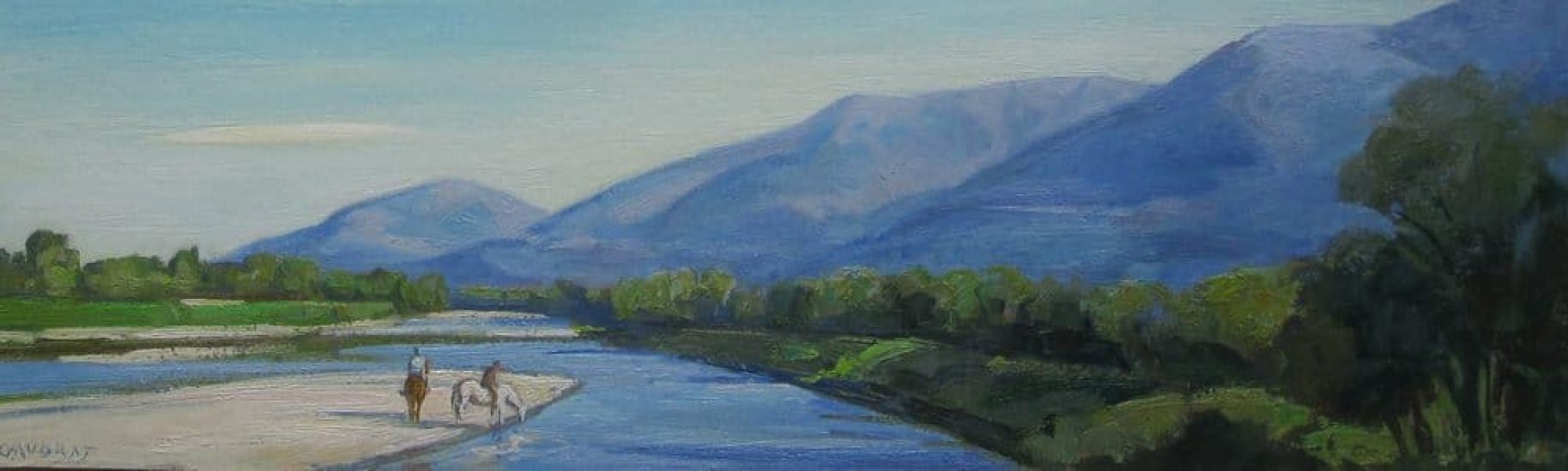 Isere near Tencin - 15 x 50 cm - private collection