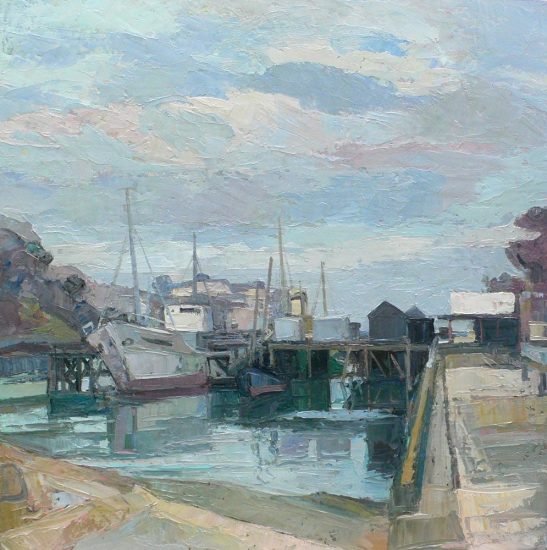 The Rhu harbour in Douarnenez - 50 x 50 cm - private collection