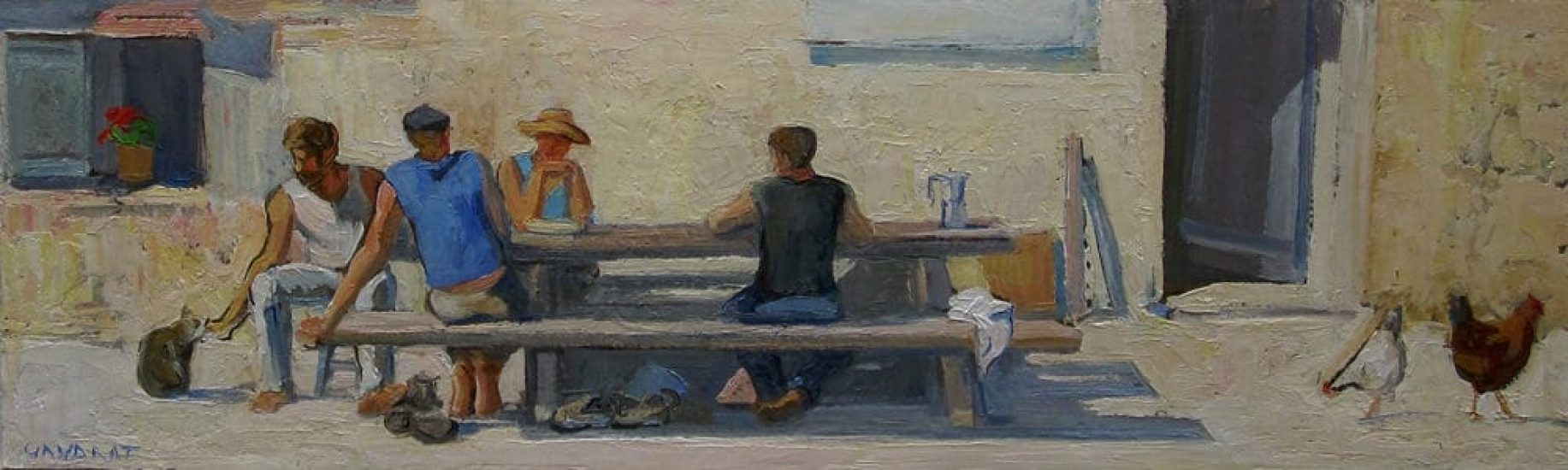 La table à l'auberge -
15 x 50 cm - collection particulière