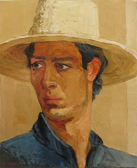 Jeune homme au soleil - 41 x 33 cm - collection particulière